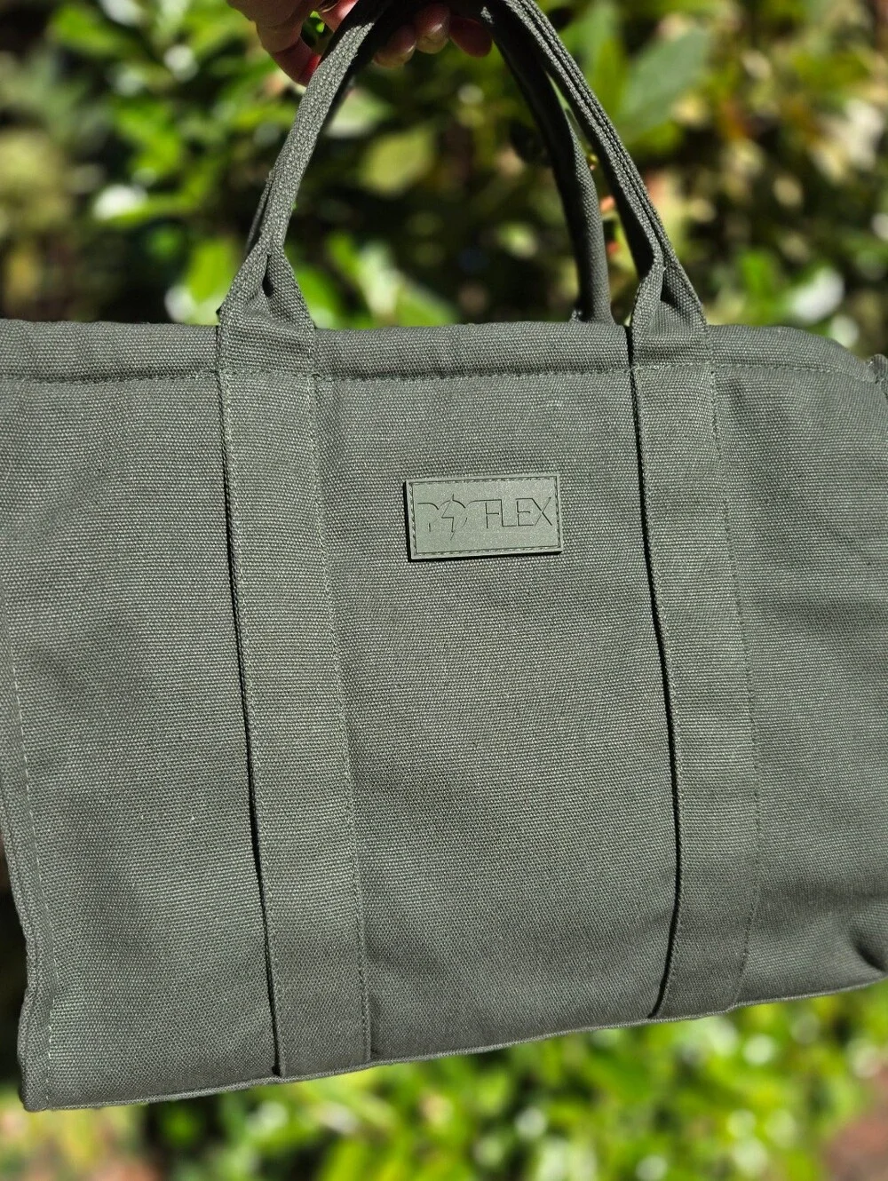 PopFlex Sloane Tote - Jungle Green/Floral Interior - EUC